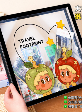 亚克力收纳框门票车票纪念币收藏