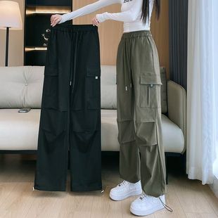 12春秋工装阔腿裤13初中高中学生岁14女孩15运动卫裤16直筒休闲裤