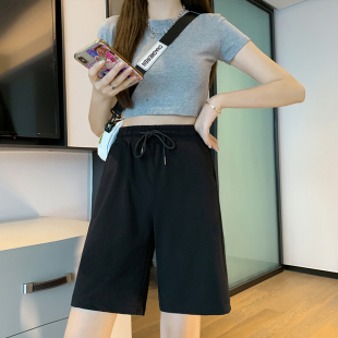 高中学生阔腿短裤 中裤 运动休闲少女五分裤 初中体育考试专用跑步裤