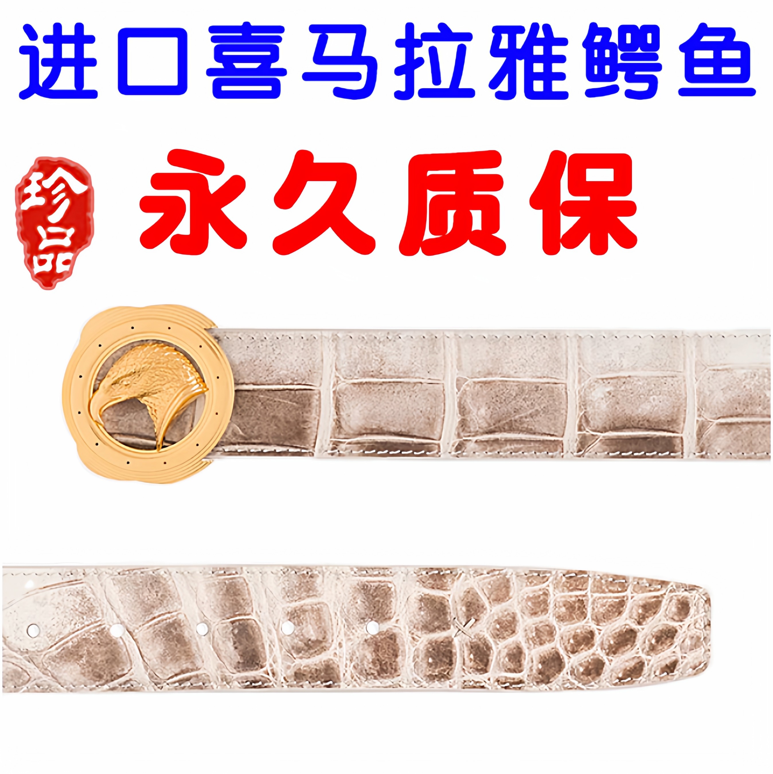 新加坡兴隆一级皮A级喜马拉雅鳄鱼皮/尼罗鳄鱼腰带皮带肚皮不拼接