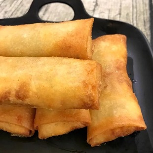 洁姐姐韭黄 荠菜肉丝春卷 油炸小吃速冻手工半成品粥店早餐点心