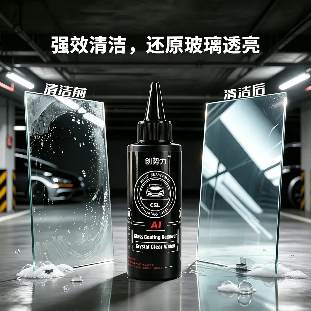 CSL创势力AI汽车玻璃涂层去除剂除油膜镀晶镀膜去残留强效清洁剂