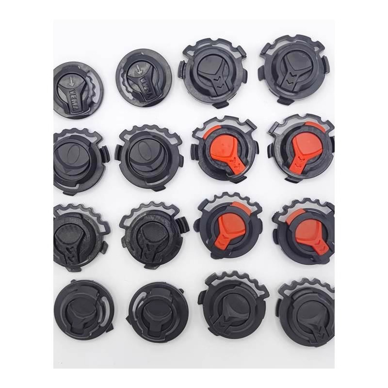 头盔配件五齿头盔配件镜片底座通用款电动车安全帽耳朵底座旋钮扣