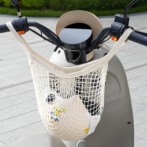 电动车收纳网兜前置储物篮子