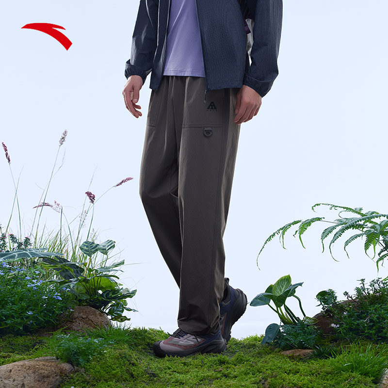 安踏山壳裤丨大地之壳3.0梭织防泼水运动长裤男户外软壳休闲裤子