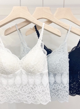 古妃52016刺绣蕾丝背心吊带法式内衣抹胸防走光裹胸无钢圈美背女1