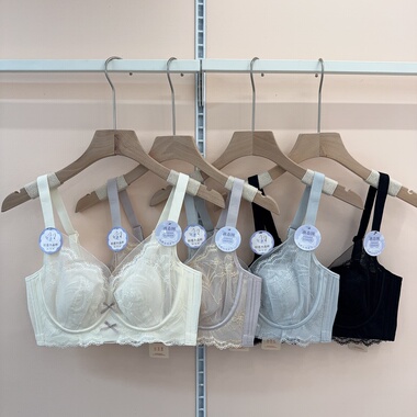 2026新款超薄兔耳杯软钢圈BC杯聚拢内衣大胸显小上托防下垂文胸罩