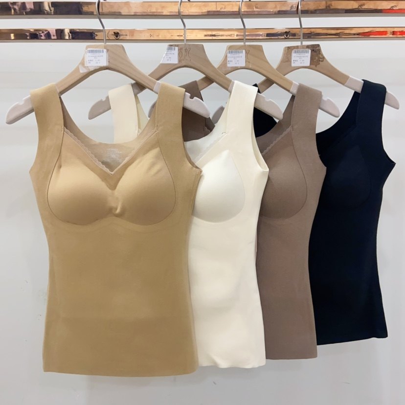 古妃34088前幅加厚磨毛保暖背心秋冬v领可拆卸胸垫一体内衣打底,女士内衣/男士内衣/家居服,保暖背心,淘宝优惠券,粉丝福利购,淘宝优惠卷