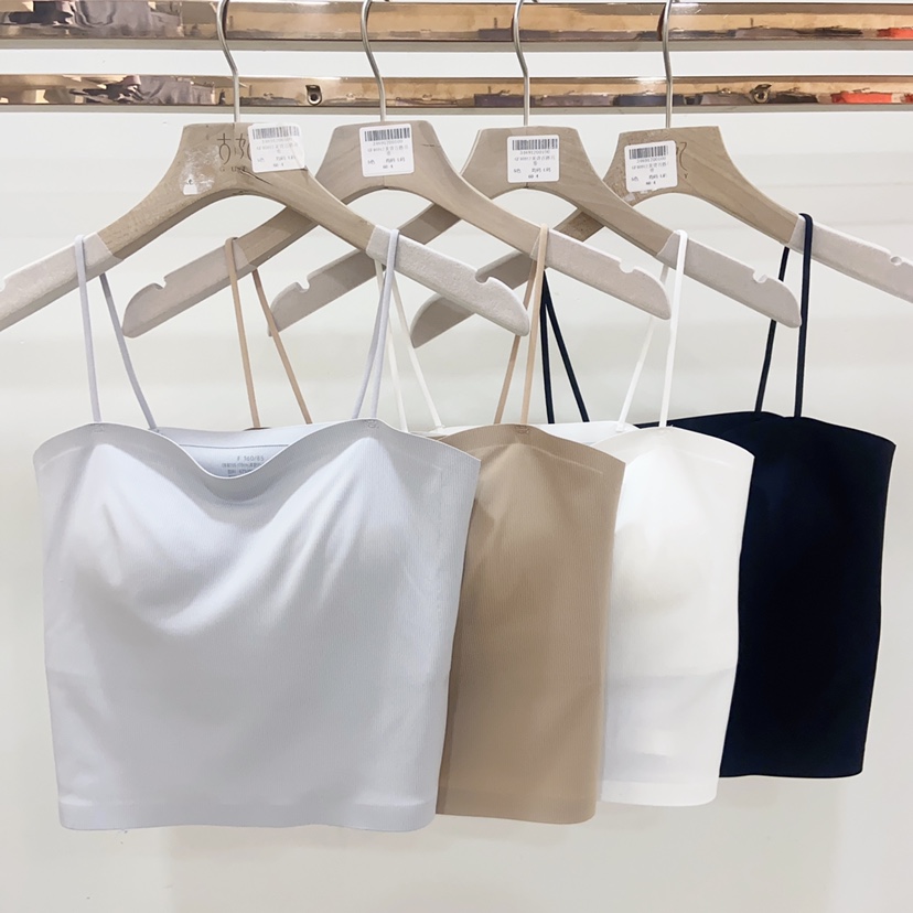 带胸垫美背抹胸式冰丝吊带古妃