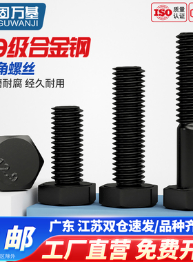12.9级外六角螺丝钉高强度外六角螺栓加长螺杆机螺钉M5M6M8M10M12