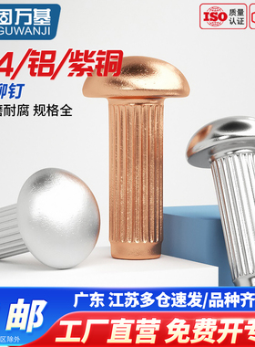 铝标牌铆钉GB827不锈钢滚花铝铆钉铜铭牌商标实心铆钉M2M2.5M3M4