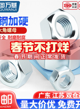 铁镀锌六角螺母大全螺丝帽镀白锌螺帽螺栓帽M2M3M4M5M6M8M10M1M20