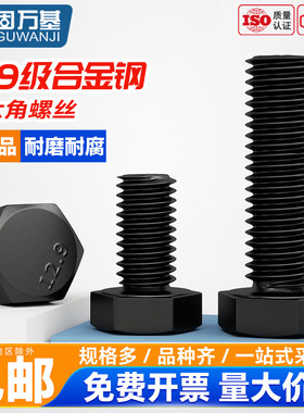 12.9级外六角螺丝螺栓加长高强度螺杆螺钉M5,M6M8M10M12M14M16m20