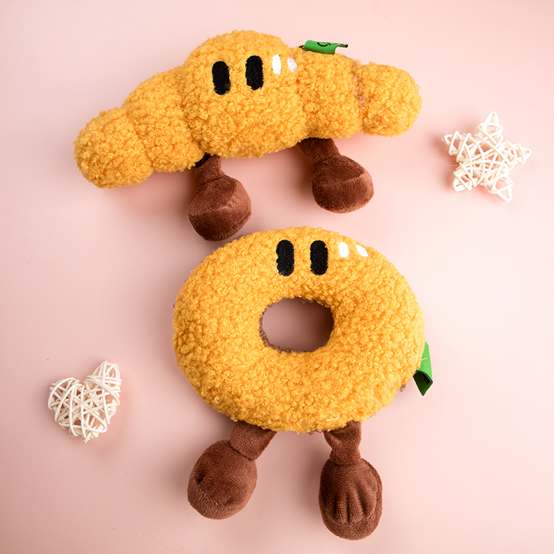 宠物吐司面包发声毛绒玩具