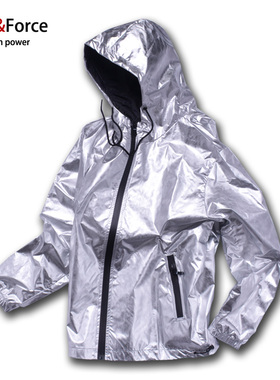 亮面衣男士金银色外套 情侣嘻哈大码风衣学生亮面修身夜店演出衣