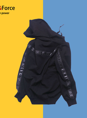 潮男装连帽外衣加肥加大码潮牌外套肥佬胖子休闲卫衣外套肥佬特体