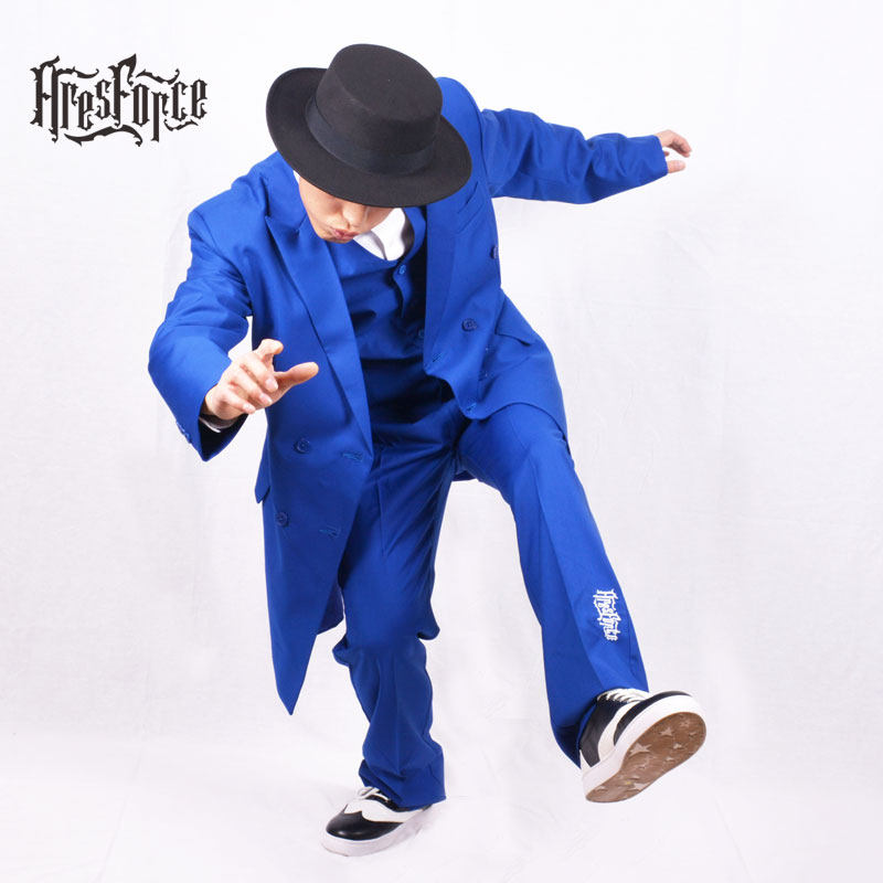 lockin表演加长poppin西装funky外套popping机械舞boogaloo 西服