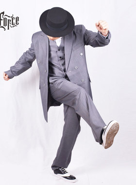 Popping机械舞boogaloo 西服Lockin表演加长POPPIN西装FUNKY套装