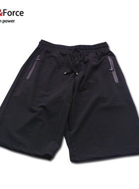 男士空调裤网眼速干运动五分裤冰丝短裤休闲宽松大裤衩子大码肥佬