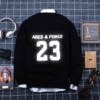 Ares＆Force潮牌大码男装情侣装大胖子衣服反光卫衣加肥加大嘻哈