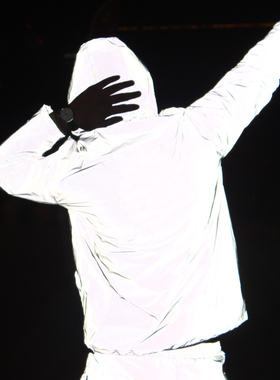 夜行3M反光衣男女风衣加肥加大码潮牌死飞防风水连帽外套班服团队