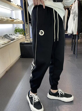 裤子男秋冬季大码休闲长裤胖子男装潮加肥加大运动裤宽松加绒男裤