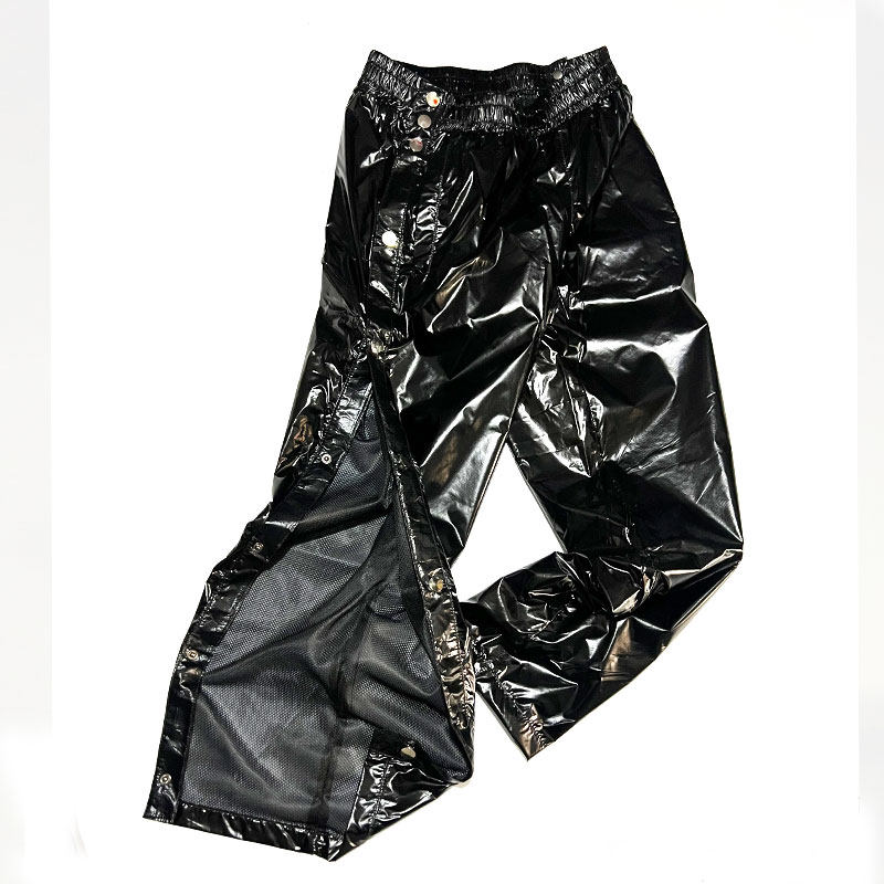 酒吧夜店亮色直筒全开扣裤子免脱速脱裤子男女轻奢舞台表演服痞帅