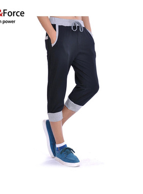 夏季个性短裤休闲男裤加肥加大码运动卫裤七分裤肥佬裤子260斤穿