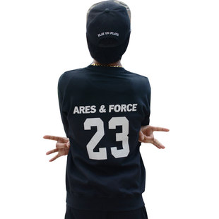 Ares＆Force3M反光卫衣大码男女潮学生韩版嘻哈原宿情侣装数字母