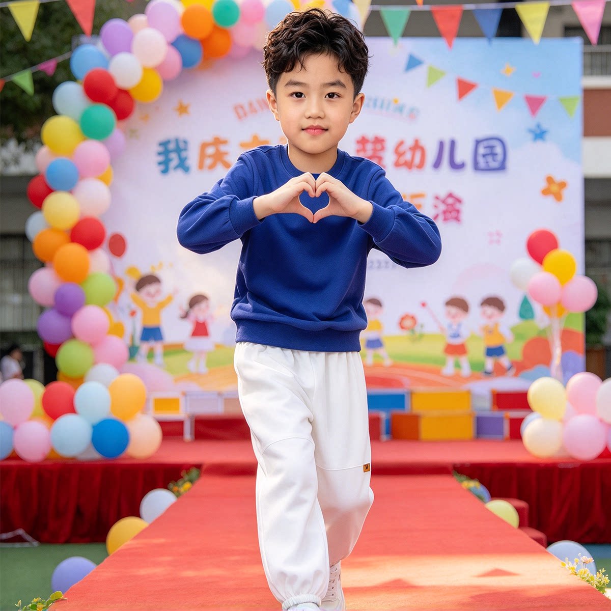 快乐指南舞蹈儿童运动套装春秋装女童糖果色两件套小学生表演穿搭