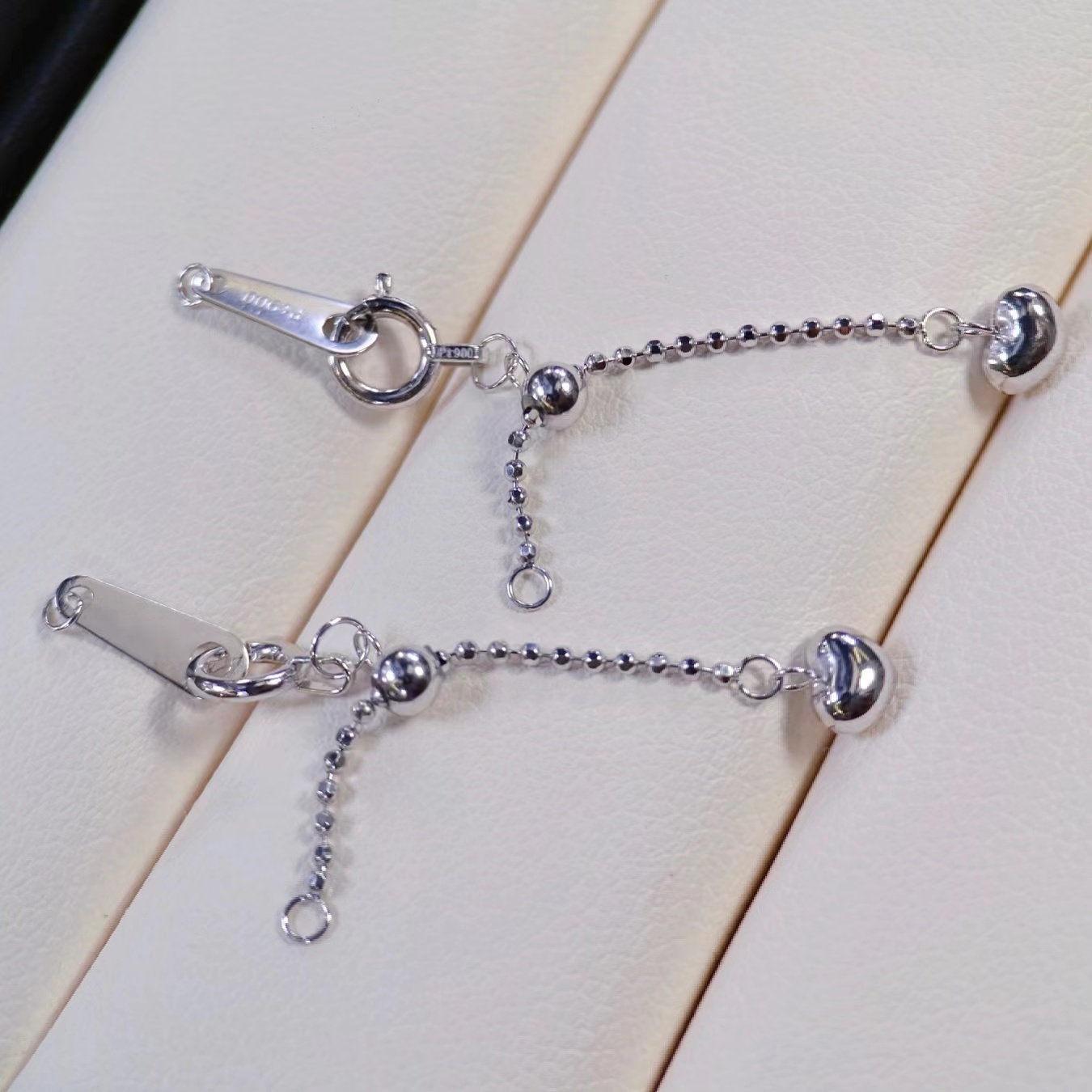 Pt铂金珍珠手链项链配件尾链扣