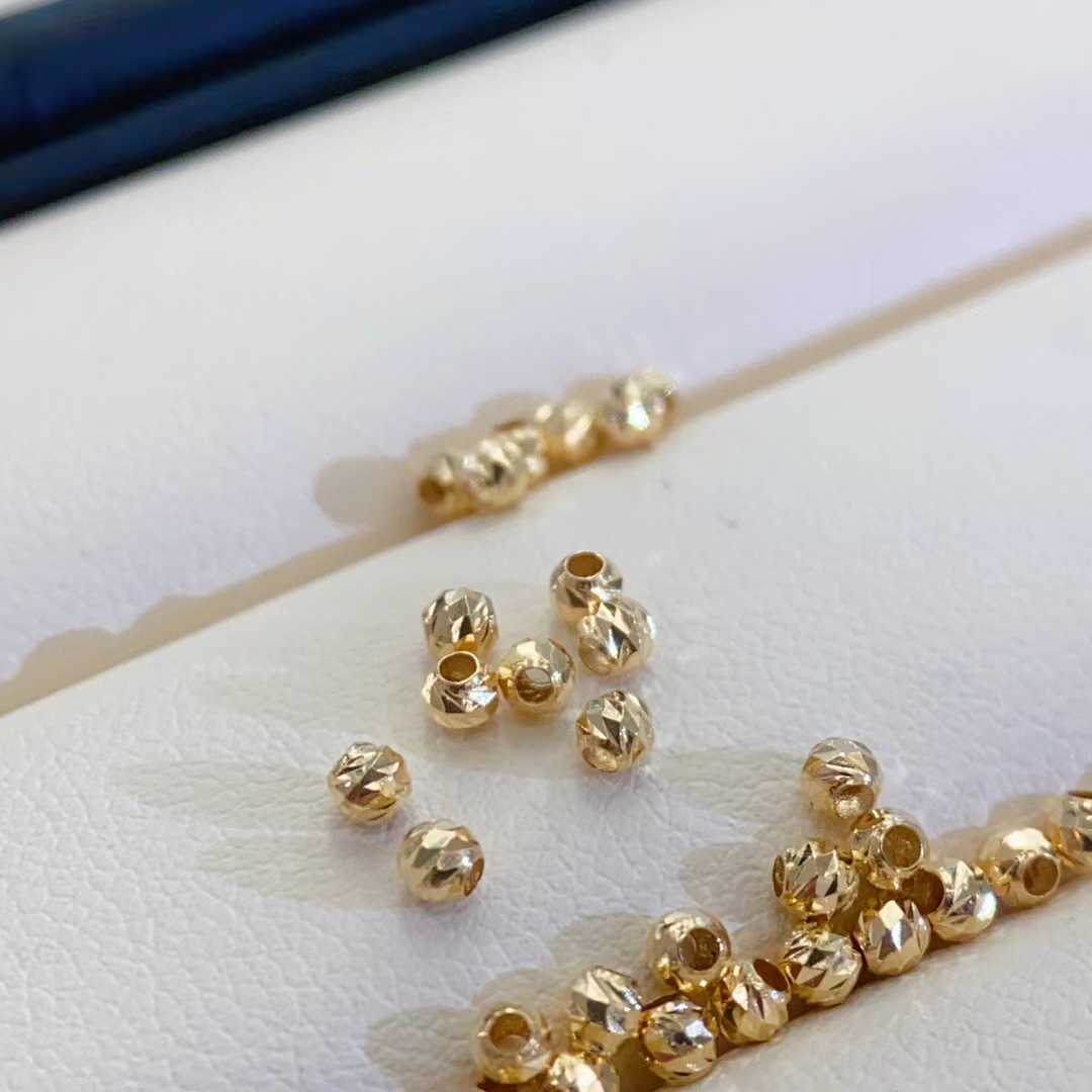 18K金珠配件diy手工珍珠手链