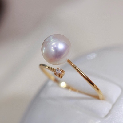 18K金镶嵌锆石戒指配件空托