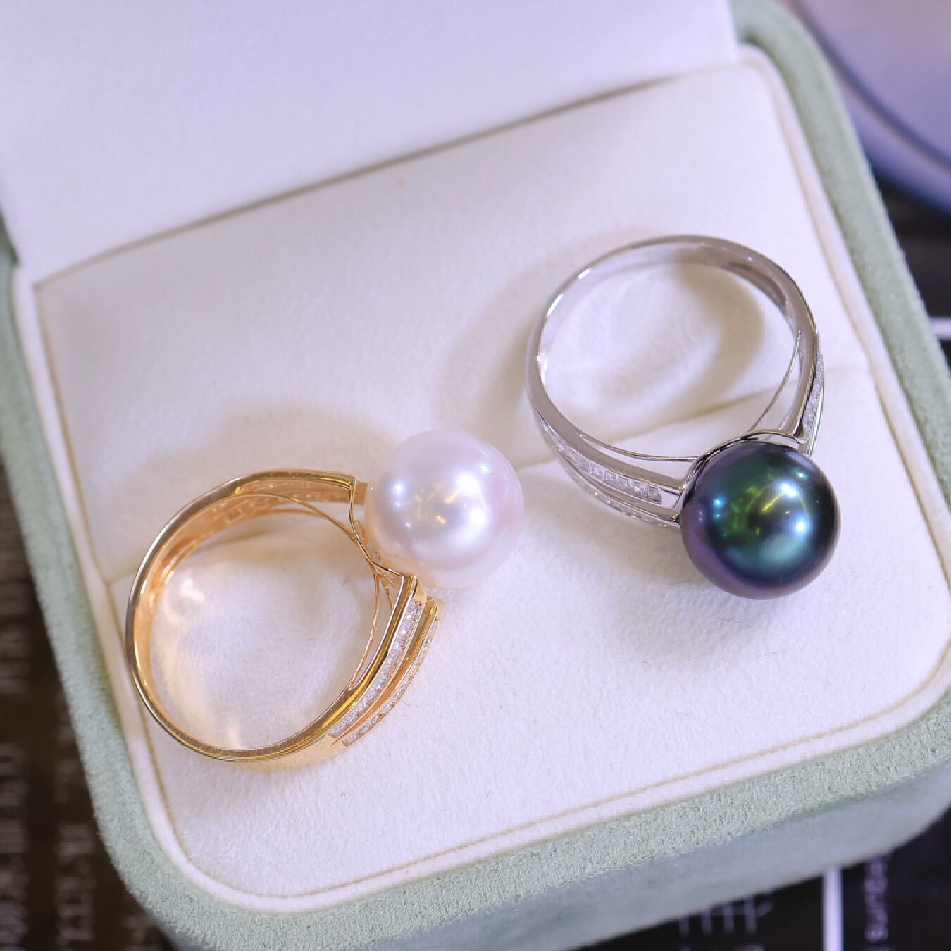 18K金镶锆石戒指配件空托