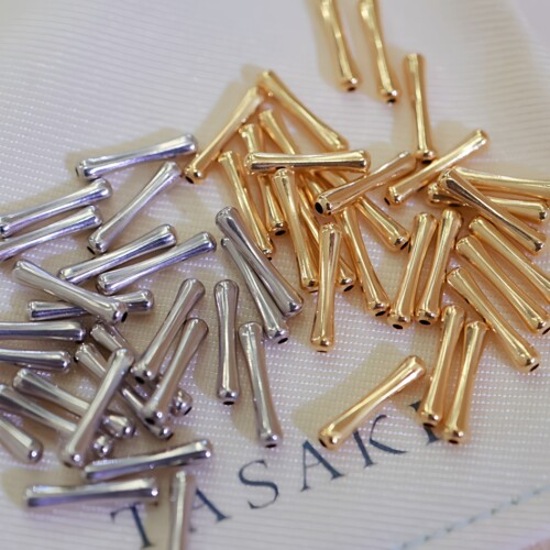 18K金骨头金管配件1.5mm2mm手工