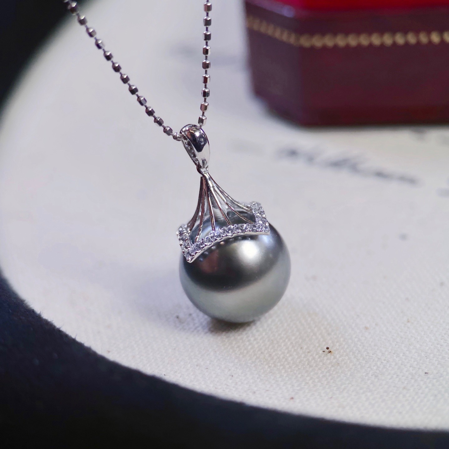 Pt铂金镶嵌锆石吊坠配件空托