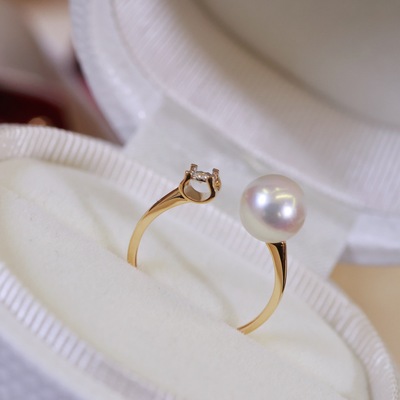 18K金镶嵌钻石戒指配件空托