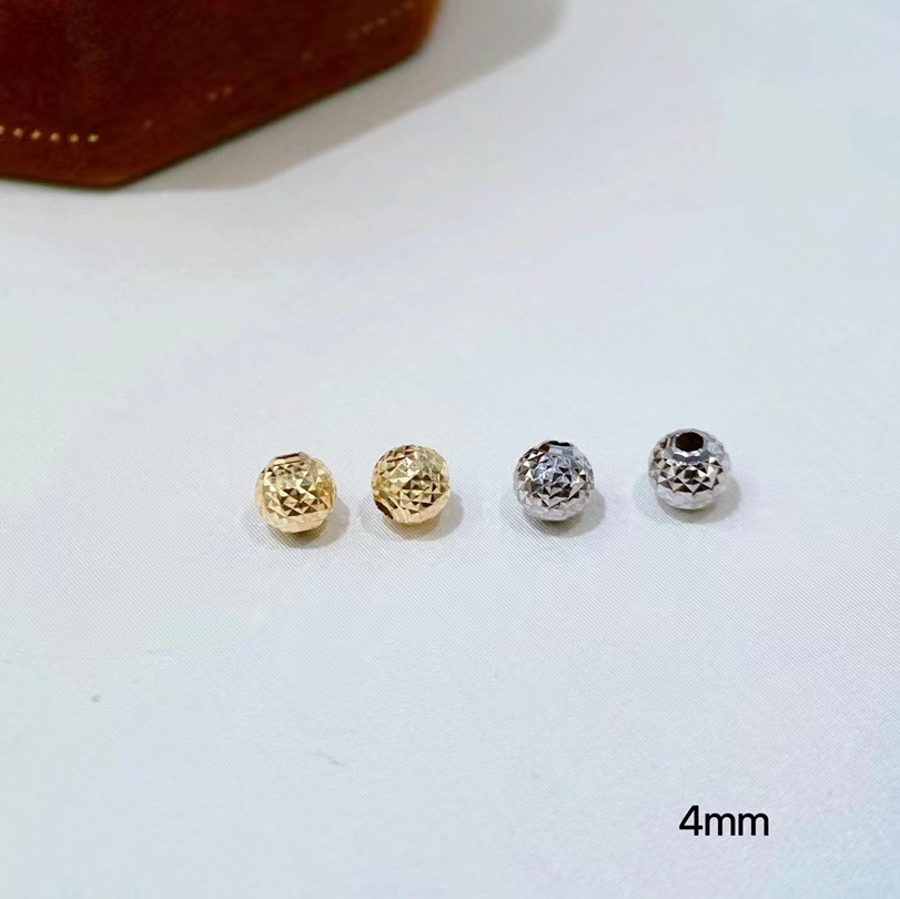 18K金珠配件diy手工珍珠手链项链