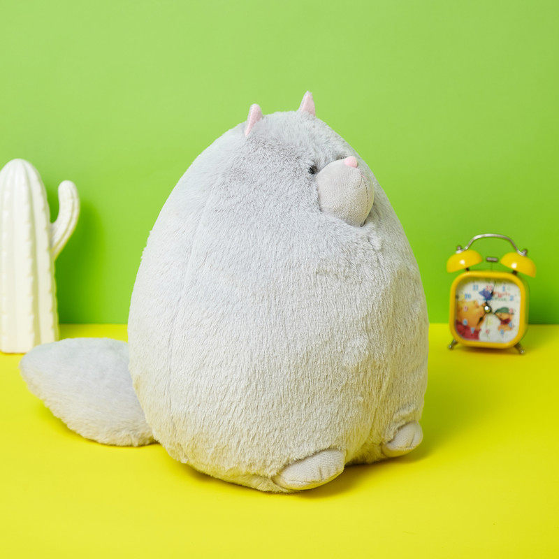 nome诺米毛绒玩具圆球猫玩偶白棕熊胖嘟嘟趴姿企鹅猴子小鸡公仔