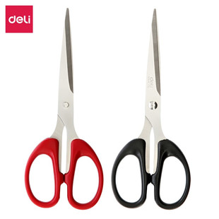 得力6034剪刀办公家用剪纸不锈钢耐用小剪子不易生锈办公文具用品