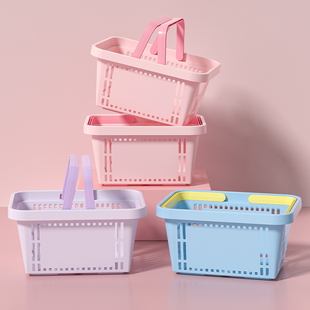 洗澡篮浴筐洗漱筐手提沥水卫生间沐浴蓝学生宿舍浴室收纳篮子浴筐