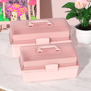 家用大容量多层药品医药箱五金工具化妆品收纳箱多功能文具美术箱