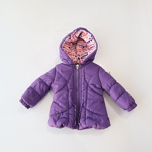 百搭棉衣W3 棉服外套连帽拉链宽松婴幼儿小童宝宝时尚 冬季 女童长袖