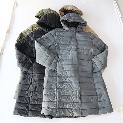 秋冬季女中长款长袖棉服外套立领连帽拉链暗扣宽松纯色薄款棉衣R1