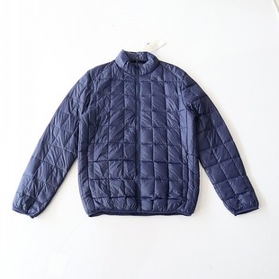 羽绒服外套立领拉链宽松时尚 男女长袖 百搭薄棉服D14 新品 秋冬季