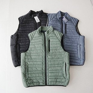 秋冬季 男棉马甲背心外套立领拉链宽松纯色青年百搭坎肩上衣D17