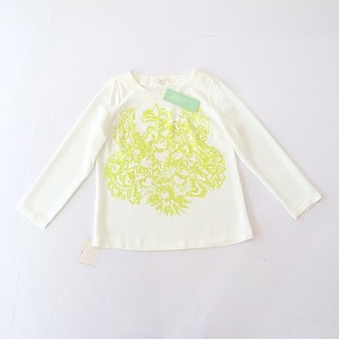 圆领套头宽松印花亮片时尚 春秋季 衬衫 女长袖 百搭上衣3X 新品