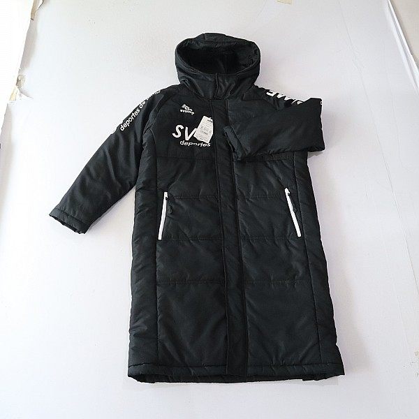 秋冬季女童中长款长袖棉服外套连帽拉链暗扣宽松印花薄款棉衣X131