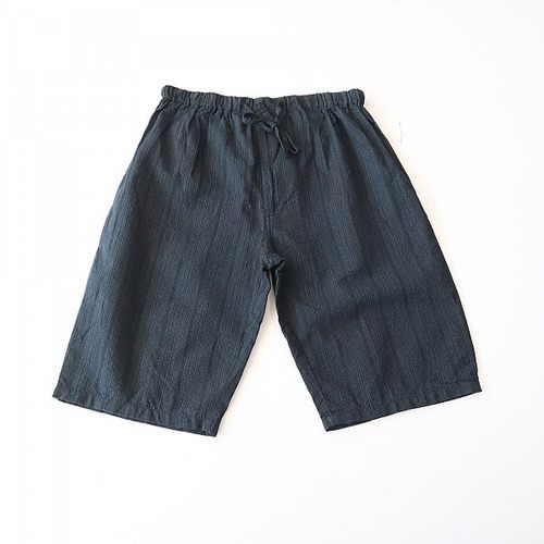 夏季男条纹短裤棉松紧腰抽绳宽松休闲透气大裤衩百搭五分裤H5M