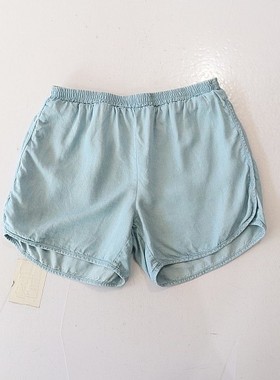 夏季新品女童牛仔短裤松紧腰宽松休闲开叉小中童时尚tiansi夏装6X